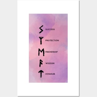 Bind Runes: Success, Protection, Friendship, Wisdom, Honour Posters and Art